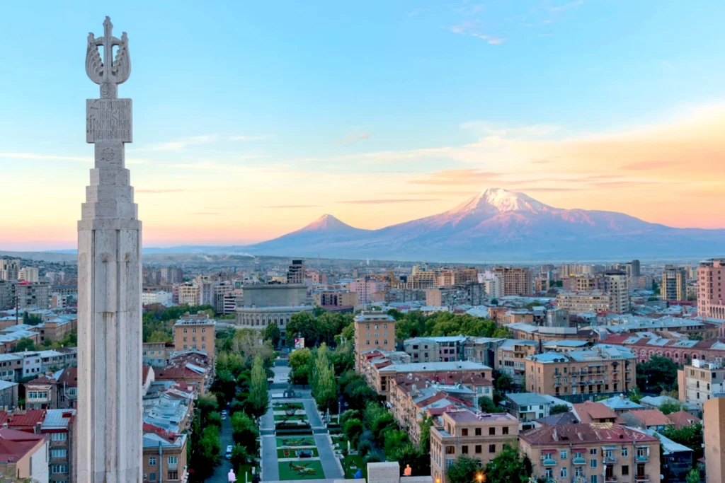 cascade view of yerevan